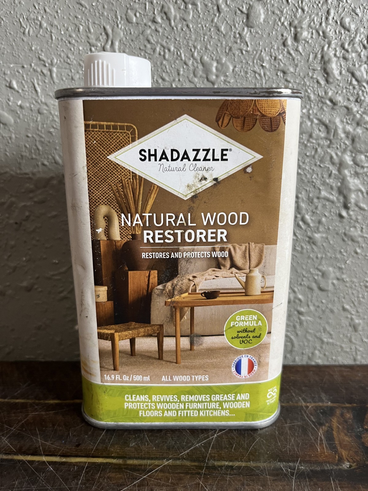 Shadazzle Natural Wood Restorer Cleaner 16.9oz 500ml Revives Protects Furniture