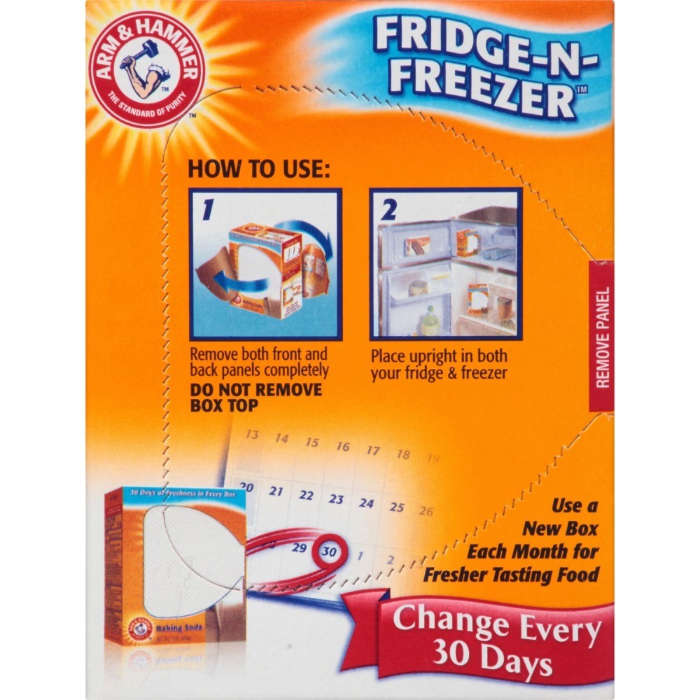Arm & Hammer Baking Soda Fridge-n-Freezer Odor Absorber – 14oz: Non-Toxic