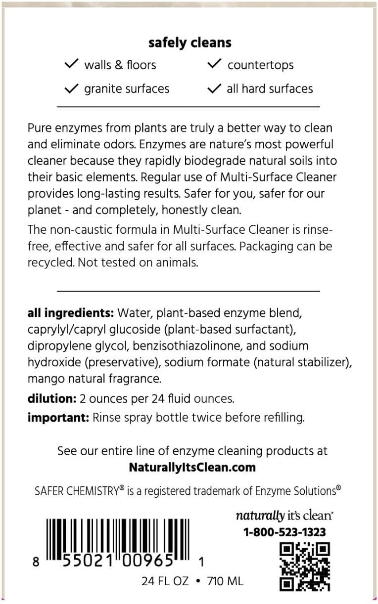 naturally it’s clean Enzymatic Multi-Surface Cleaner 24 oz Concentrate