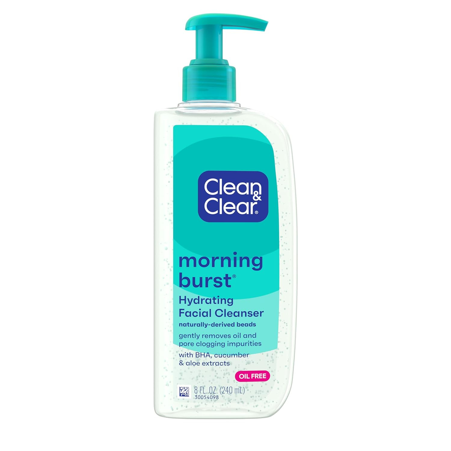 Clean & Clear Morning Burst Hydrating Facial Cleanser with BHA, Cucumber & Aloe