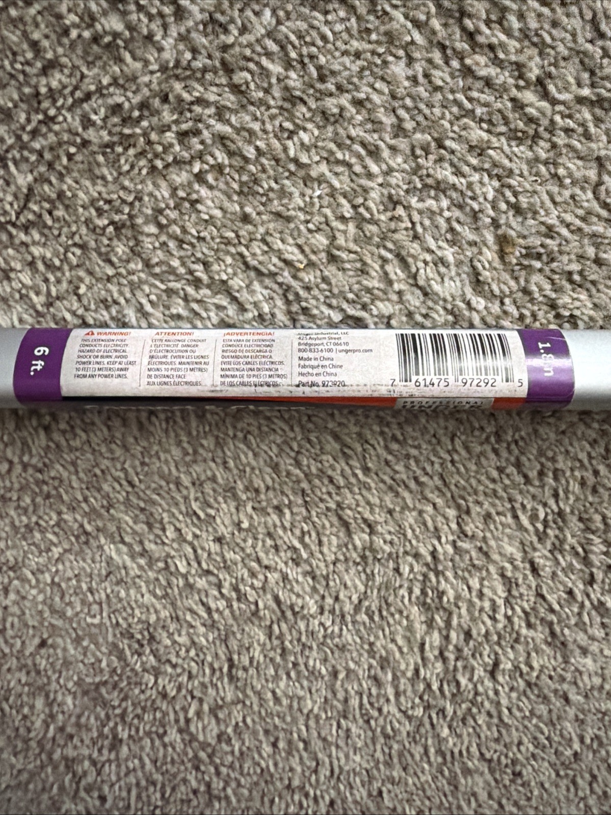 Unger Connect & Clean Telescopic Pole 6ft