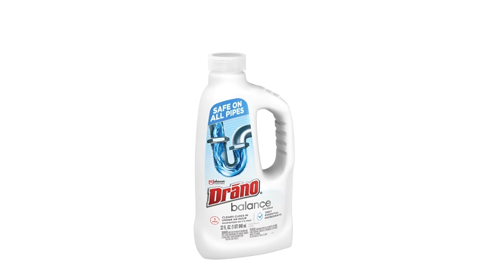 Drano Balance Drain Clog Remover & Cleaner – Non-Corrosive Formula (Safe on All)