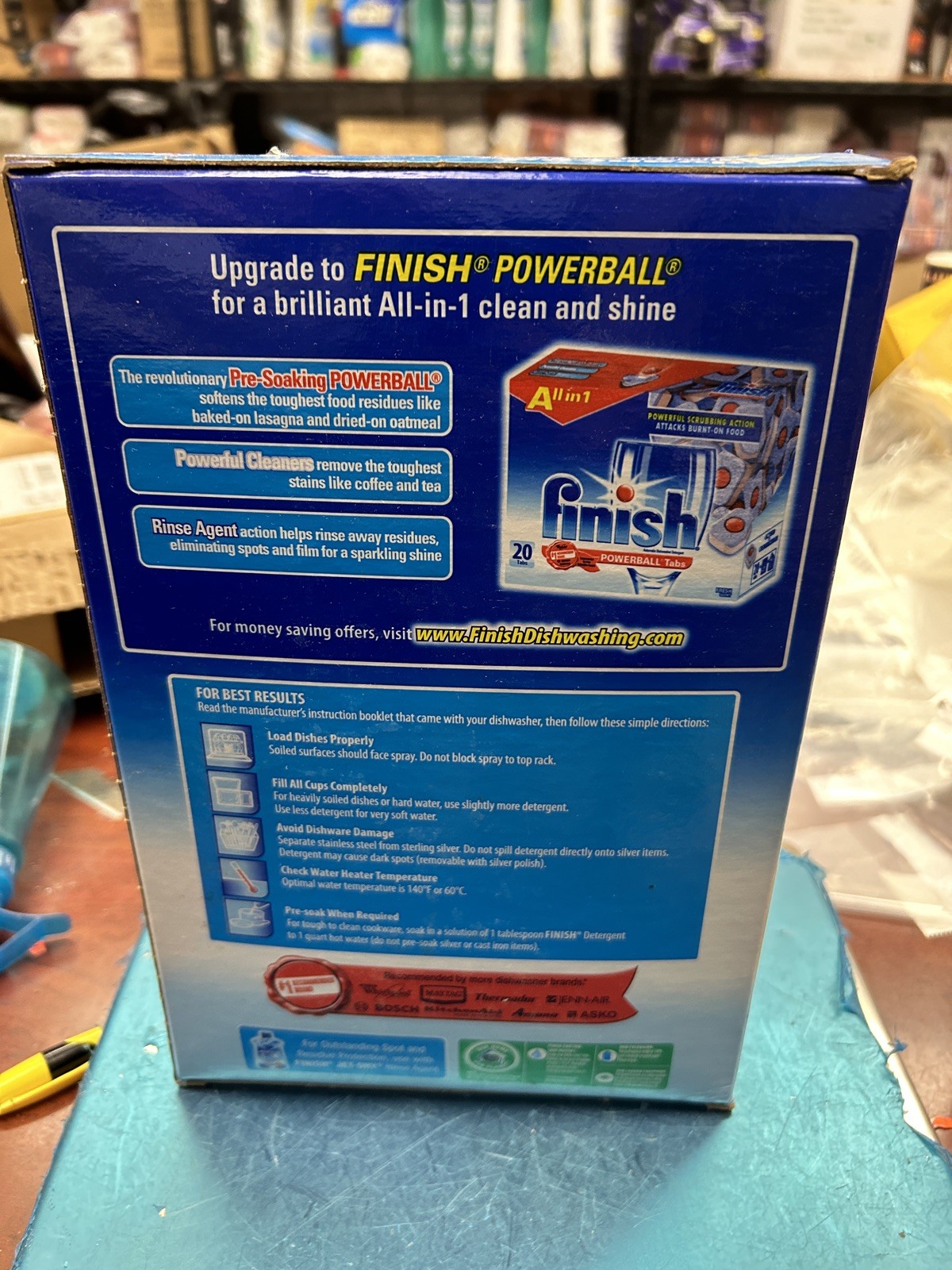 Finish Powder Dishwasher Detergent Orange Fresh Scent 75 Oz. Advanced Deep Clean