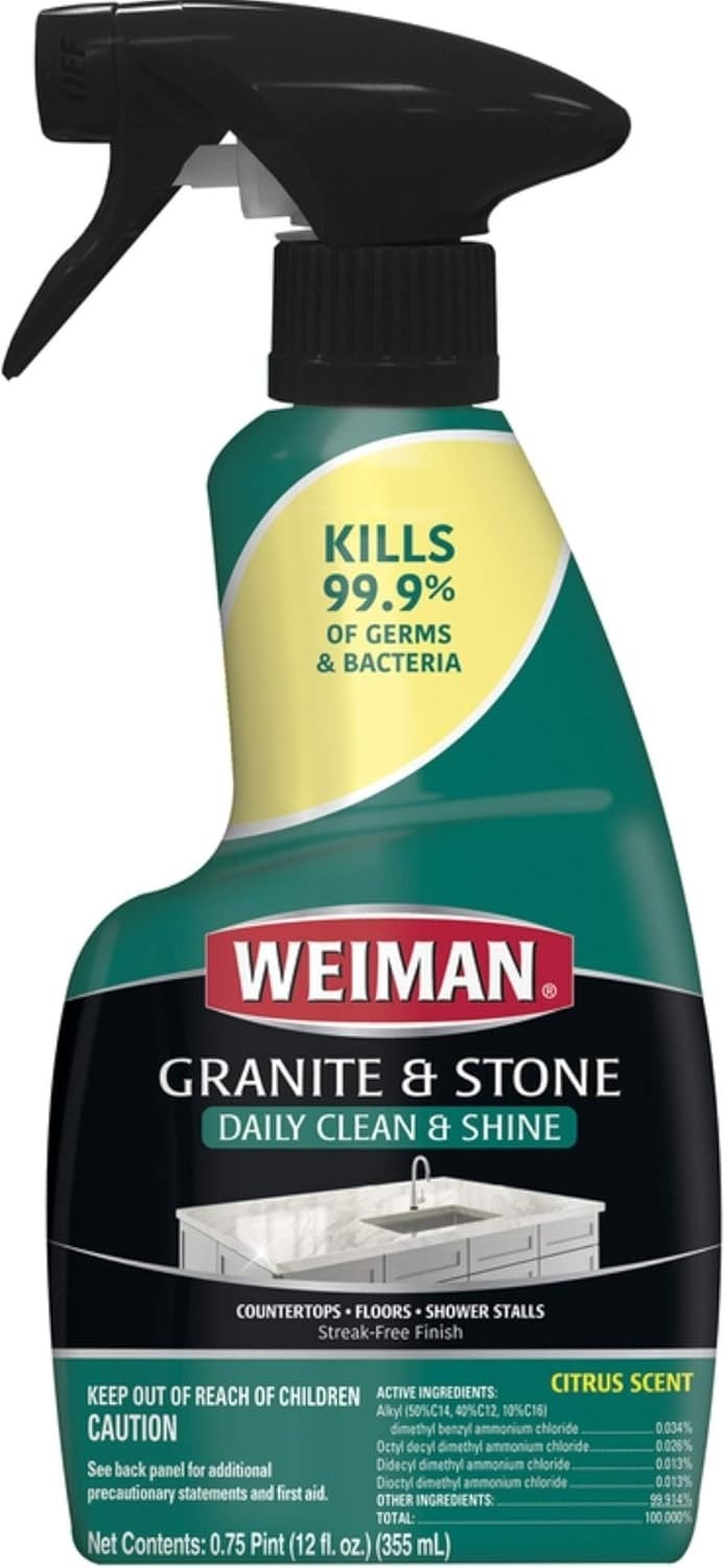 Weiman Granite Cleaner and Polish 12oz Quartz Marble & Stone Fast Free Shipping
