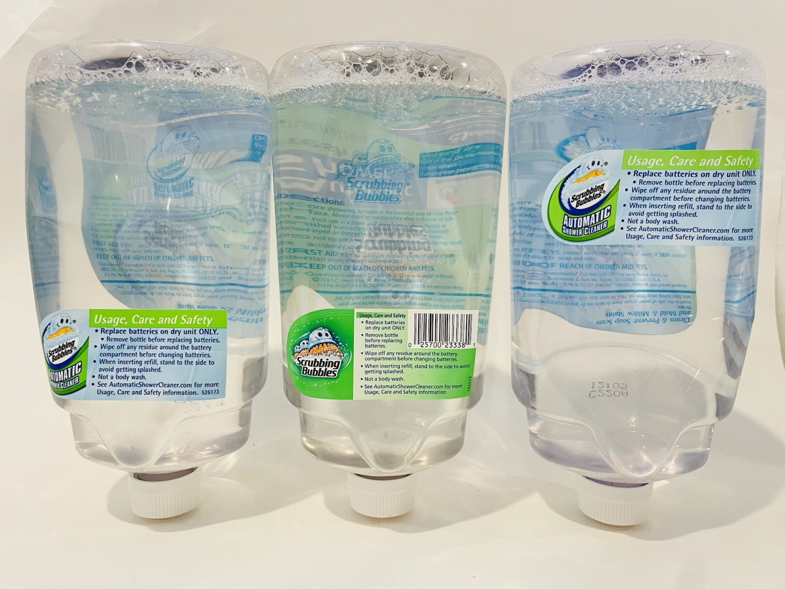 Set of 3 Scrubbing Bubbles Automatic Shower Cleaner Refills, 34 Fl Oz Each