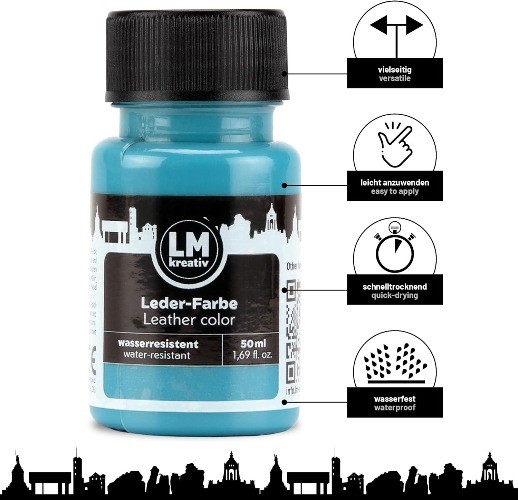 Leather Paint 1.69 fl oz – Light Blue – Faux Leather Paint f Color: Light Blue
