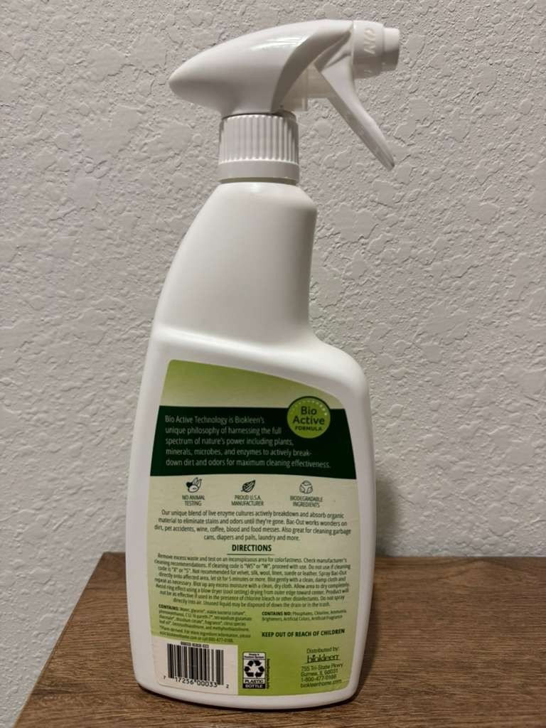 Biokleen Bac-Out Carpet Stain + Odor Remover Lime Essence 32 fl oz Spray