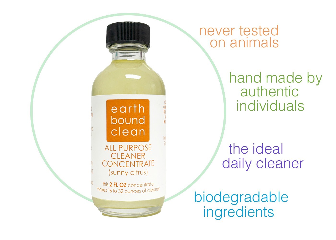 EARTH BOUND CLEAN All Purpose Cleaning Concentrate Kitchen Bathroom Non Toxic