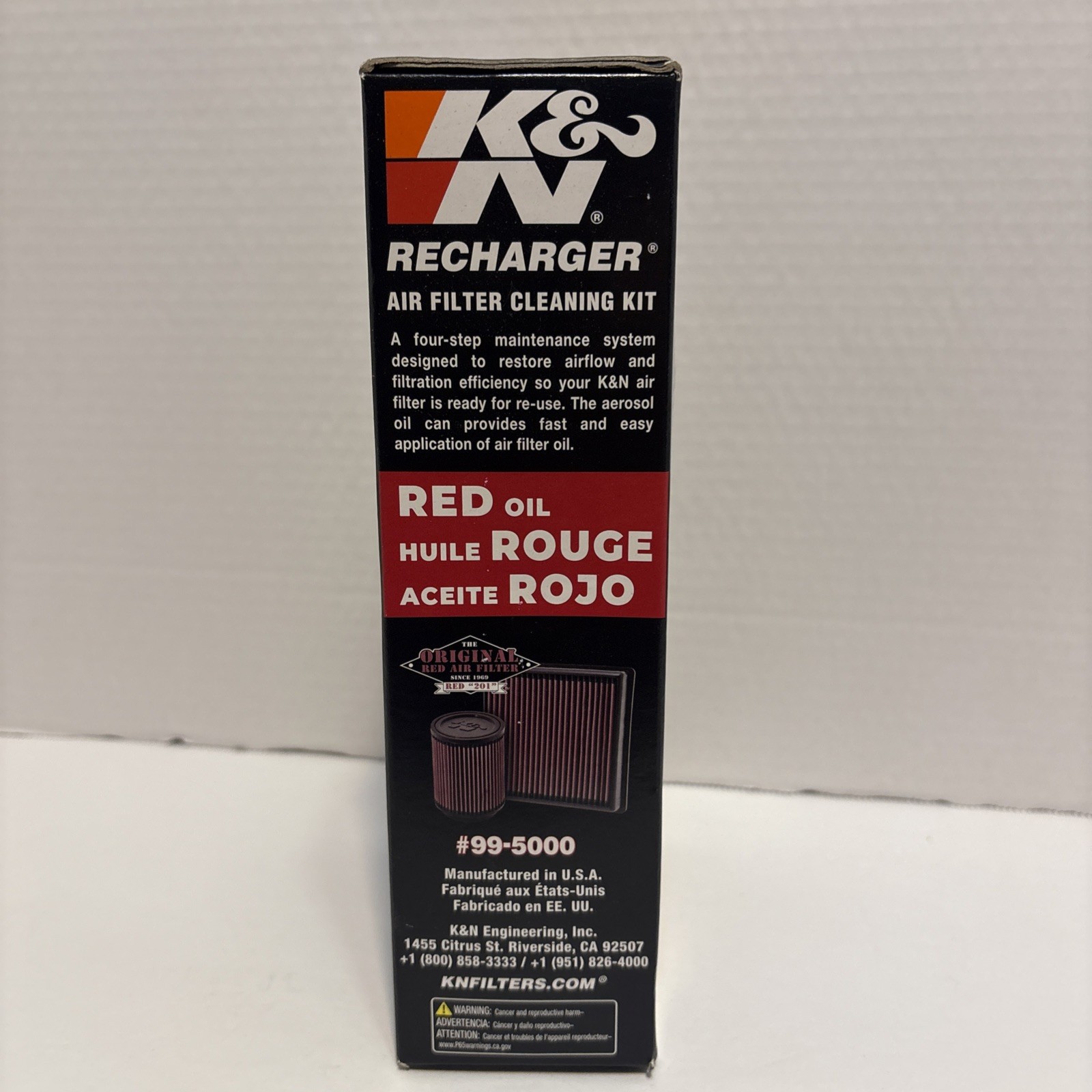 K&N Recharger Kit #99-5000 Air Filter Cleaning System- New