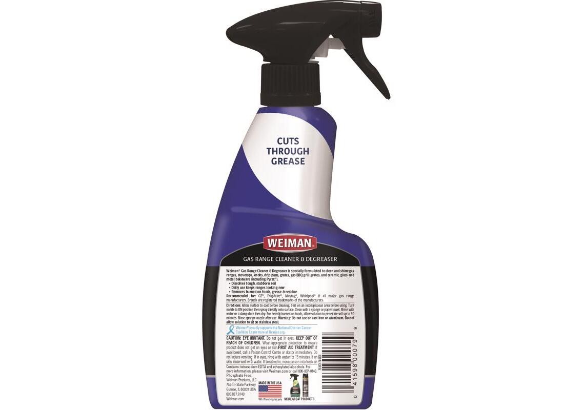WEIMAN PRODUCTS LLC 79 Gas Range Cleaner, 12 oz, Liquid, Citrus, Clear
