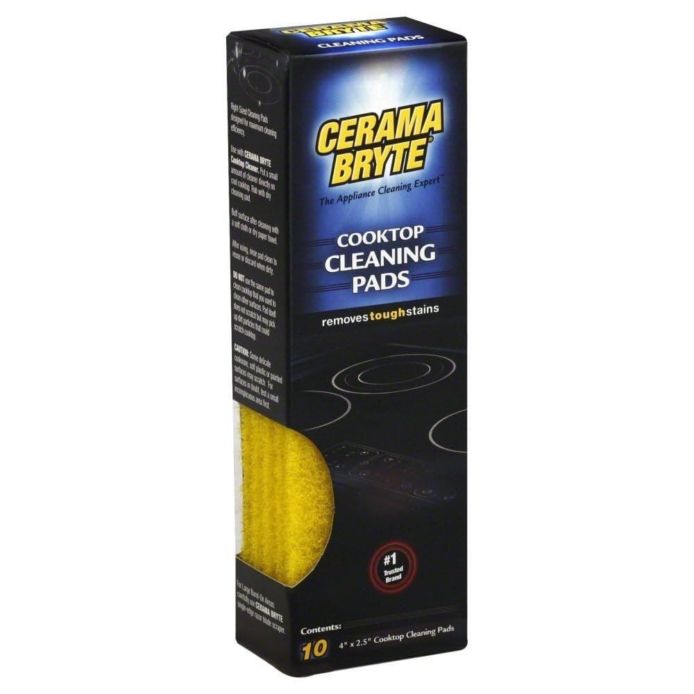 10 Cleaning Pads for Glass & Ceramic Cooktops and Stoves – 10 Count Pack