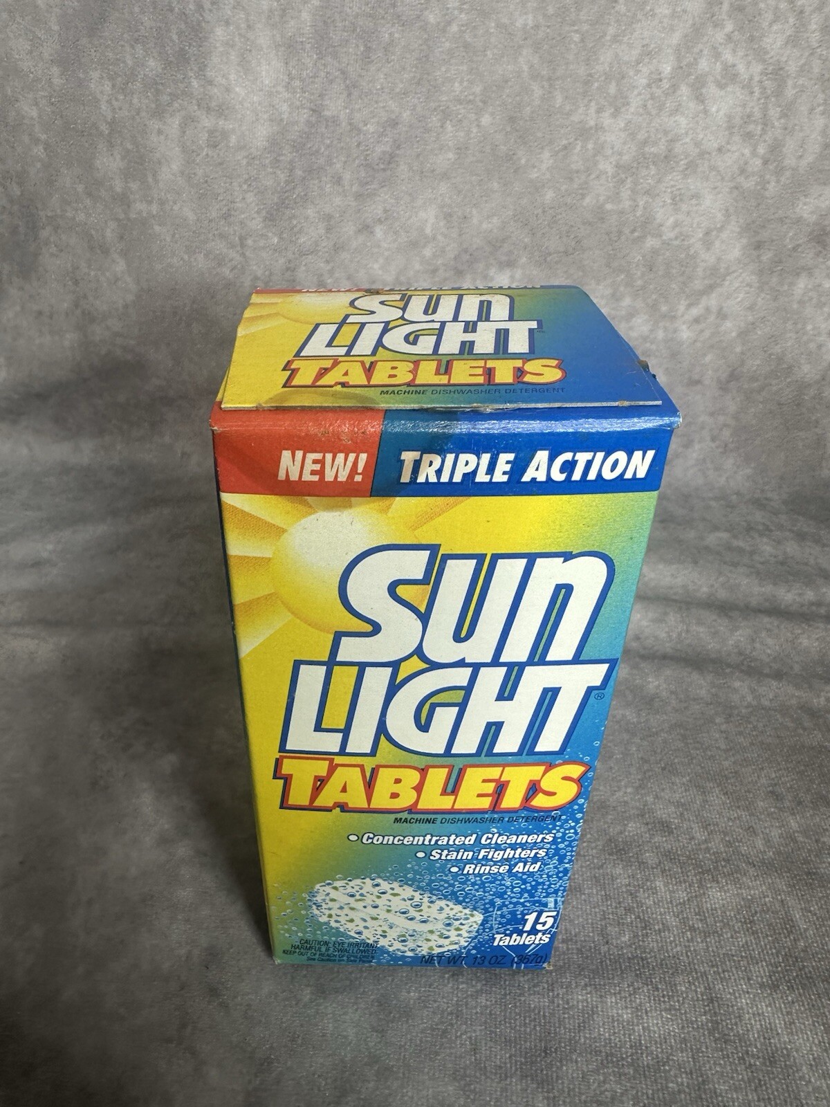 Vintage 1998 Sunlight Dishwasher Tablets (15) Triple Action Discontinued