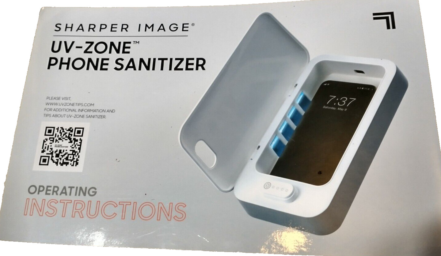 Sharper Image UV-Zone Phone Sanitizer Disinfect Grannycore A55