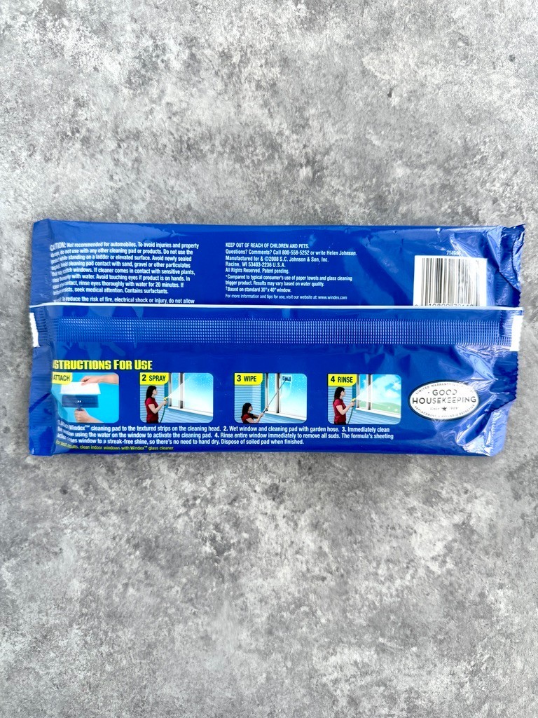 Windex Outdoor All-In-One Refill 1 Pack (2 Count) Cleaning Pads NEW