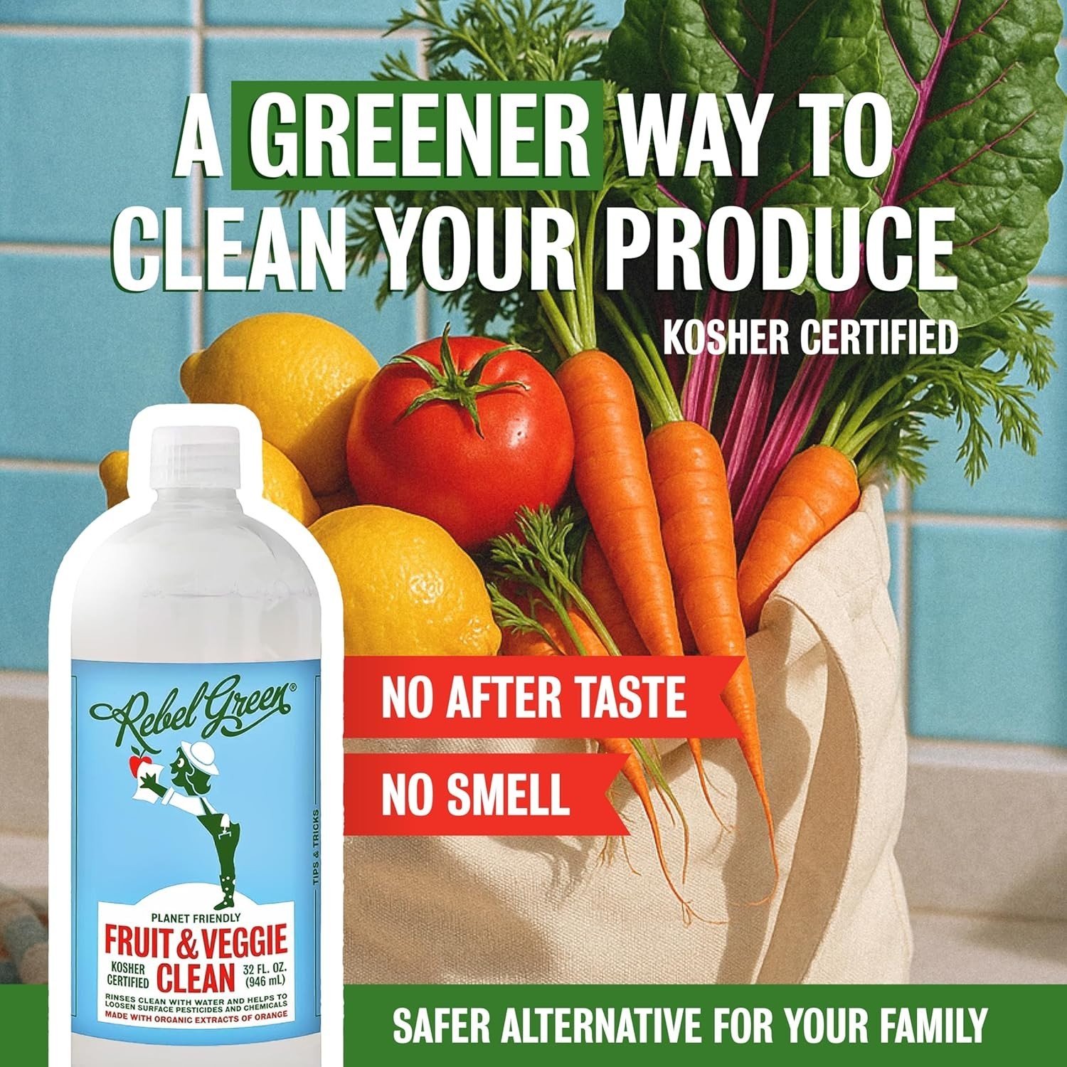 Natural Plant-Based Produce Cleaner, 34oz Refill