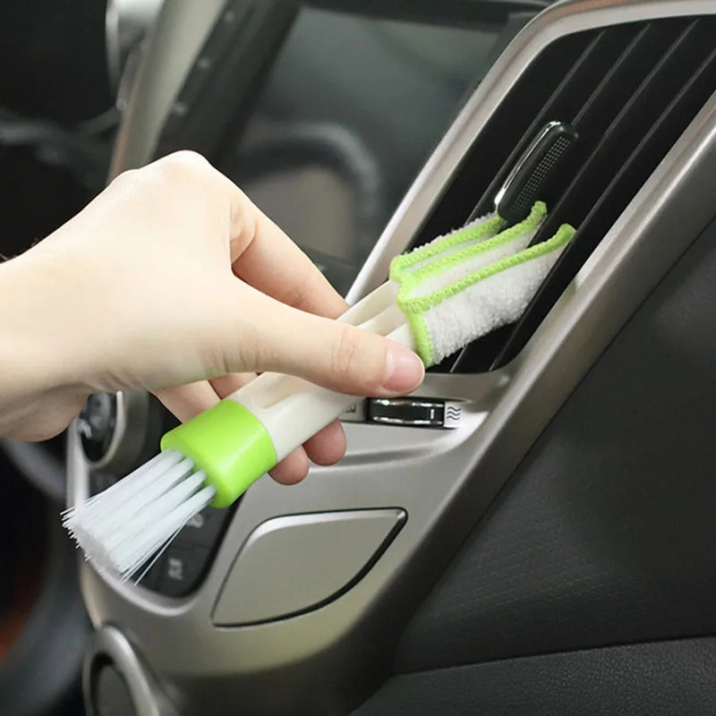 1 pc Dual-Head Car Air Vent Brush Dashboard Interior Cleaning Tool
