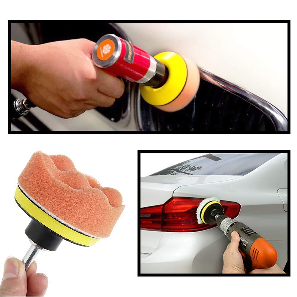 Car Polishers and Buffers Kit 11-PCs Polishing Pad Kit 3-in Polishing Wheel f…