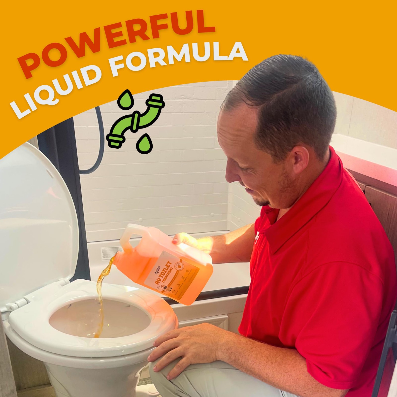 Liquified RV Toilet Treatment – Black Holding Tank Digester – Orange Scent – …