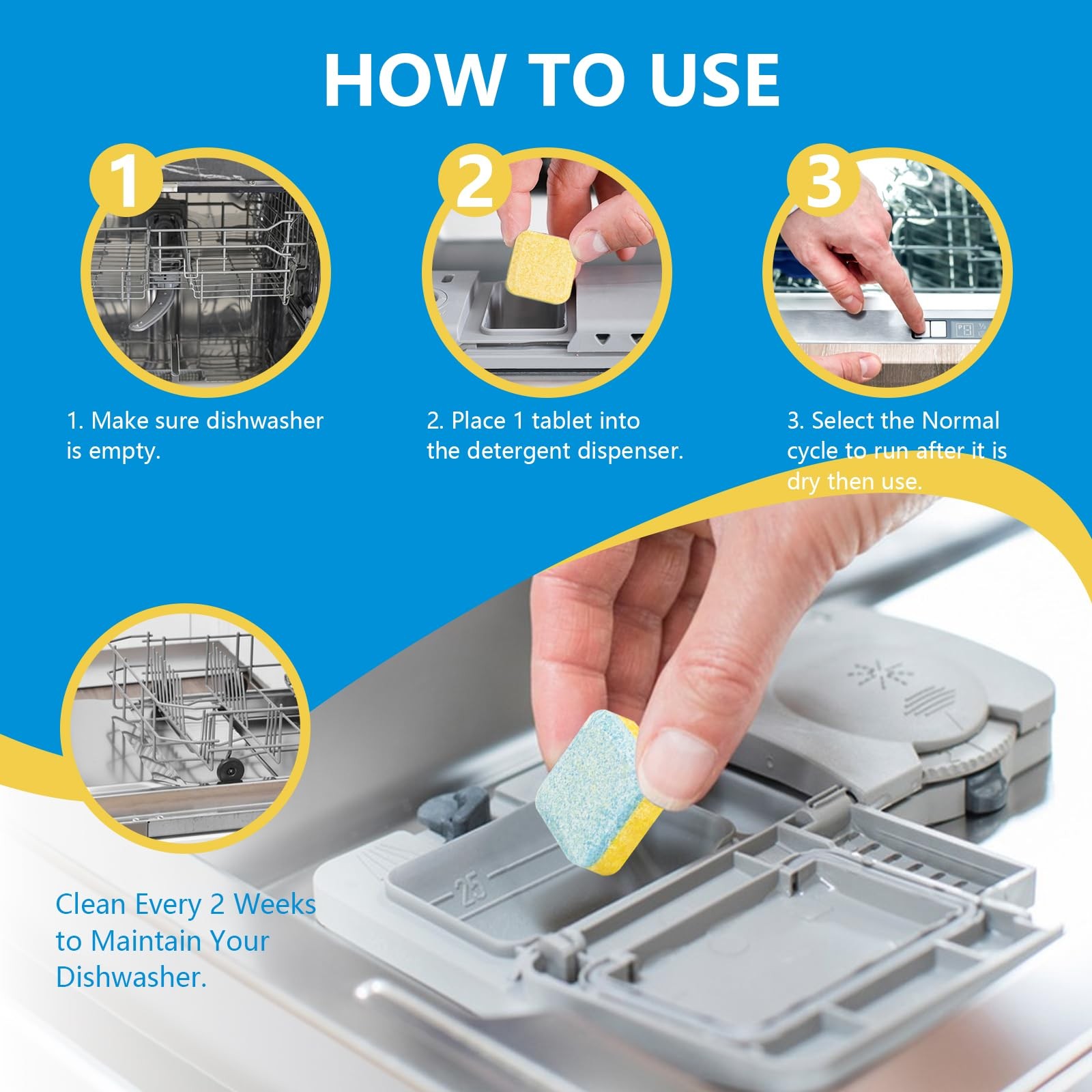 24-count Dishwasher Cleaner Tablets, Deep Cleaning and Descaling Formula, Rem…