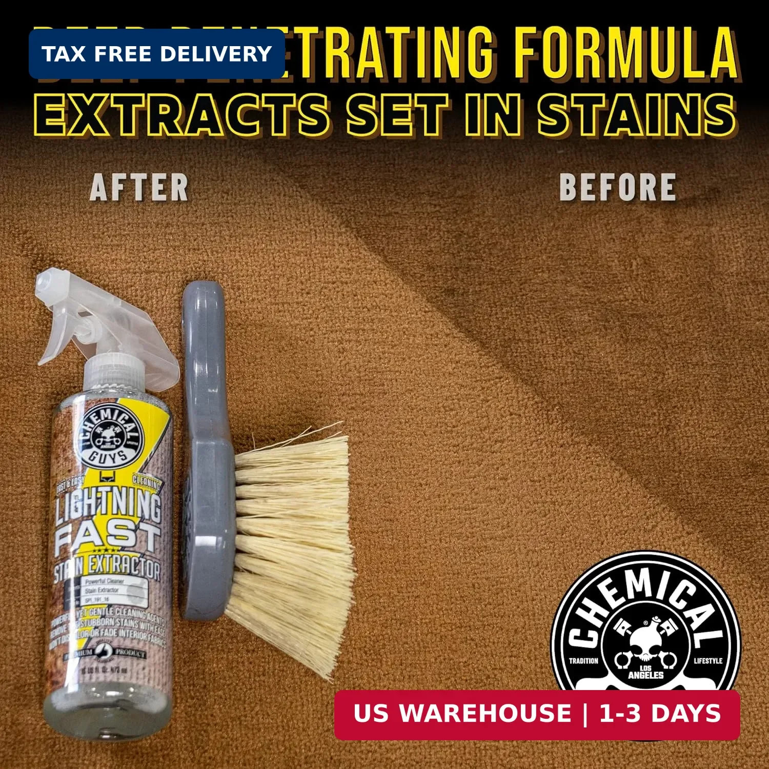 Chemical Guys Lightning Fast Carpet Upholstery Stain Extractor Cleaner 32 fl oz