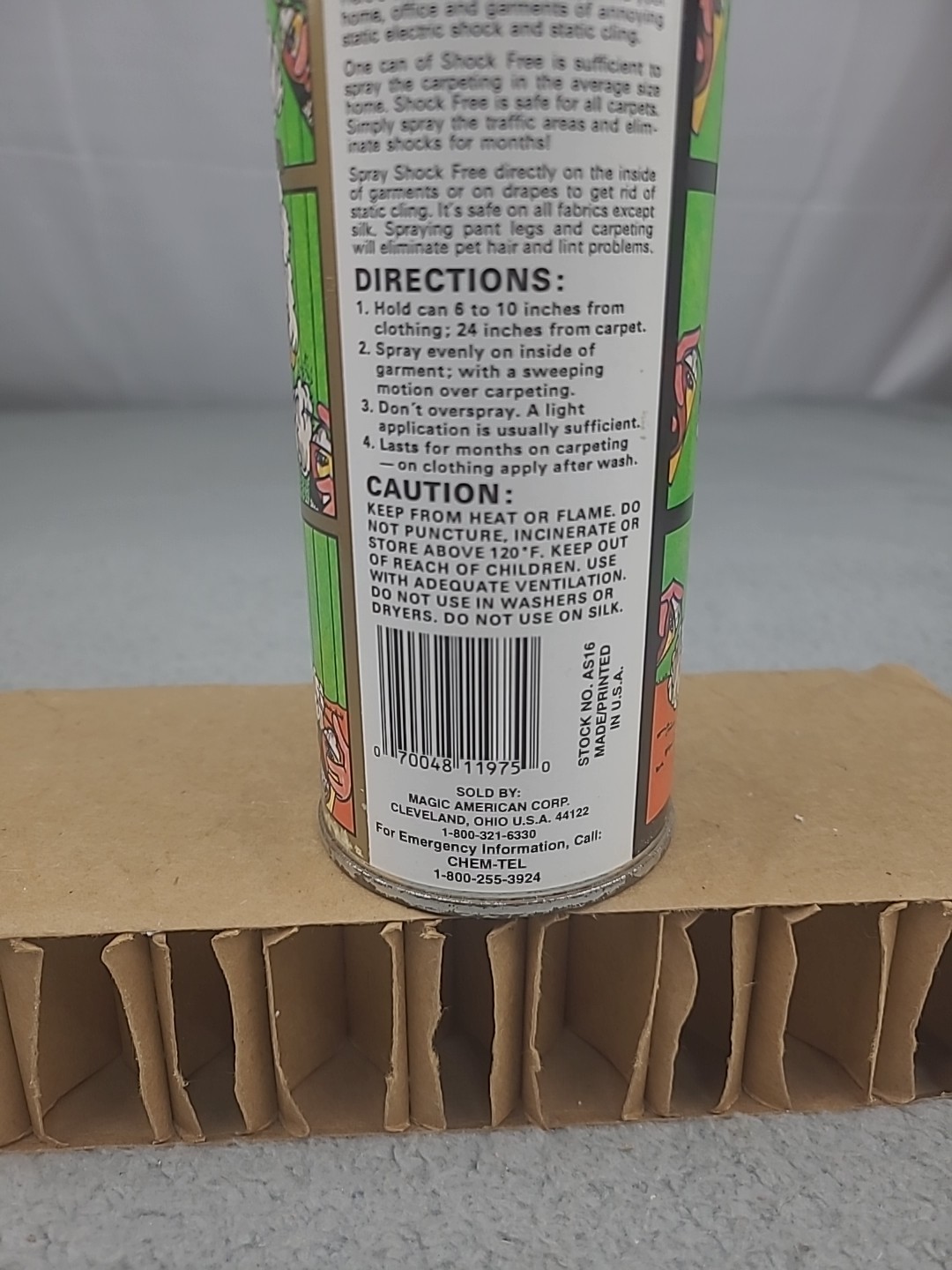 Vintage Magic shock free Aerosol Spray anti-static 13 oz. CHEM-TEL 60s 70s