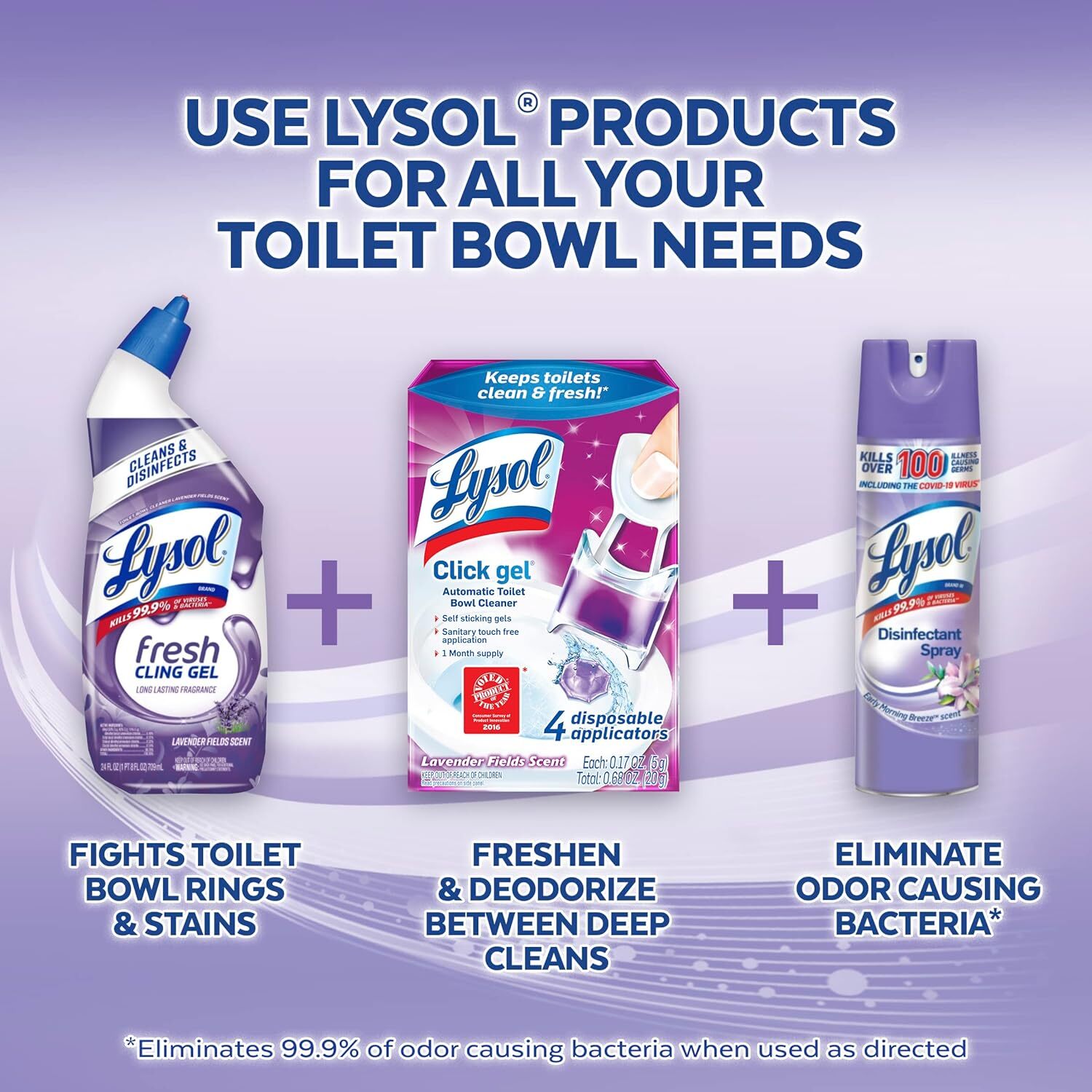 Lysol Click Gel Automatic Toilet Bowl Cleaner, Lavender Fields