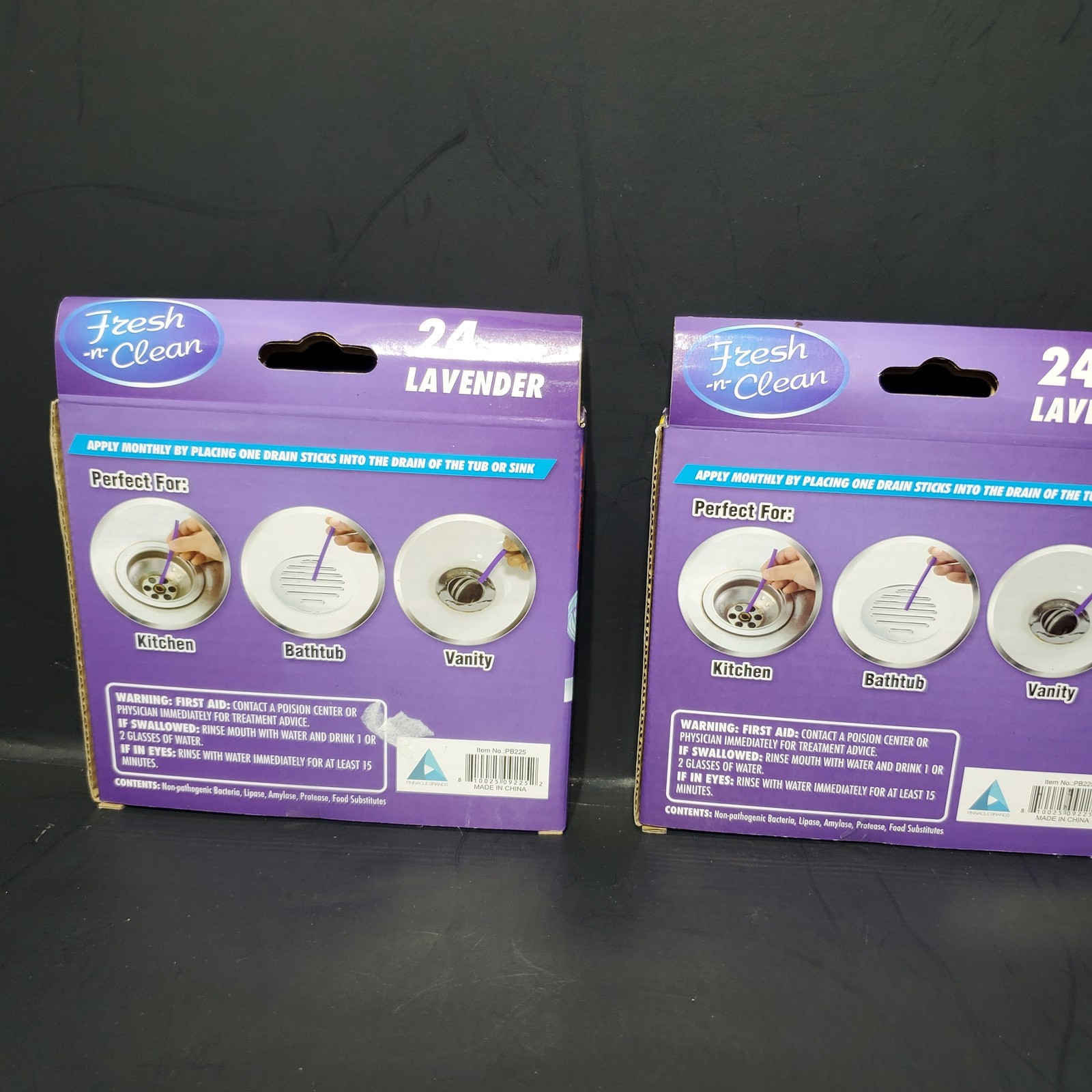 Fresh n Clean Drain Sticks Lavender Scent Cleaner & Odor Remover 2×24 Pack = 48