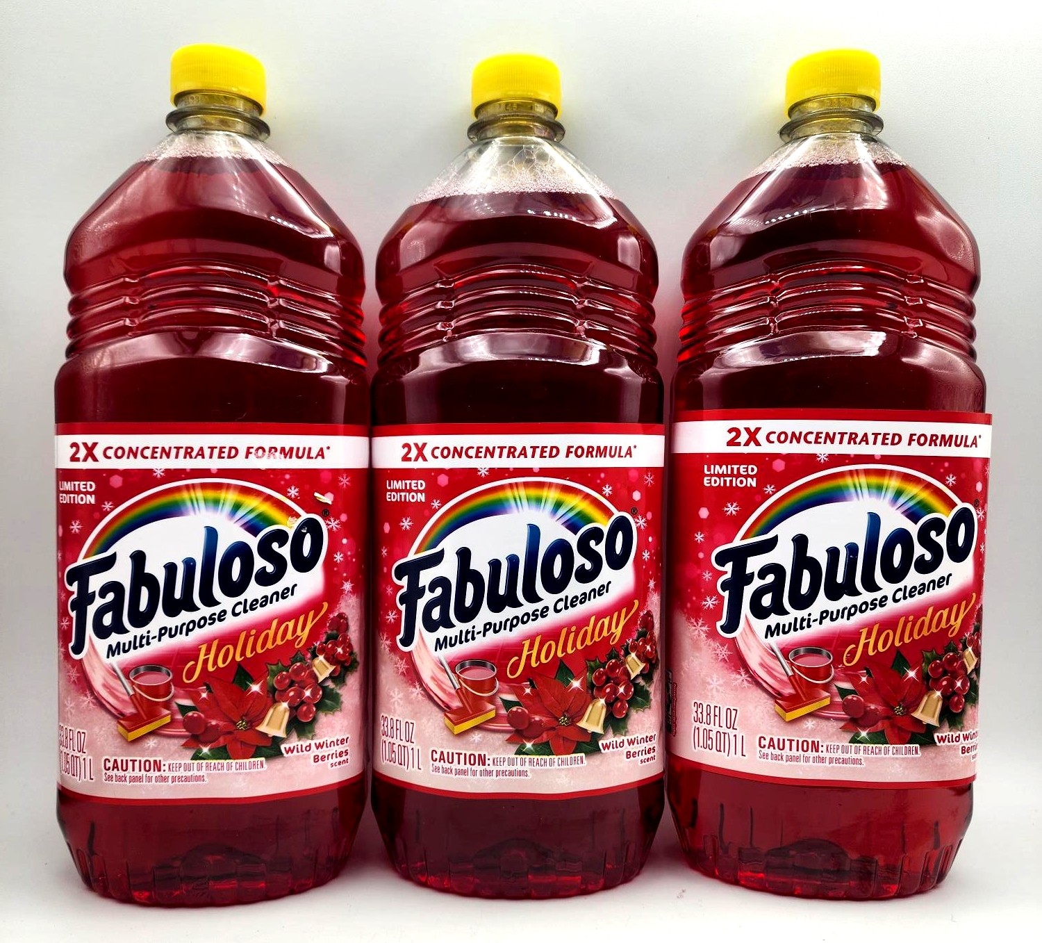3 Fabuloso Holiday Multi-Purpose Cleaner 2X Concentrated Wild Winter Berries Lot
