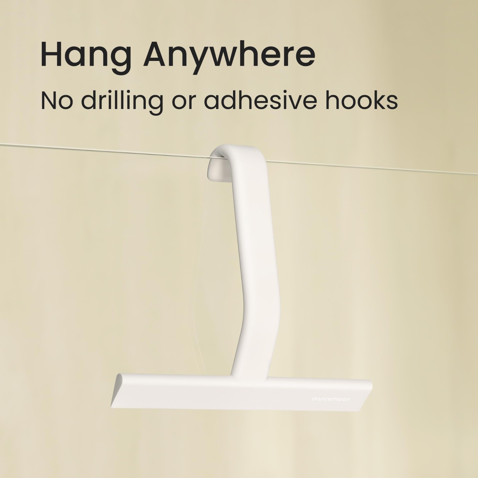10-Inch Silicone Shower Squeegee with Hook – Streak-Free Cleaner for Glass, Mirr