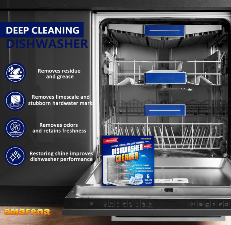 Dishwasher Cleaner tablets Deodorizer 24 Pack 1 Year Supply Deep Cleaning Septic