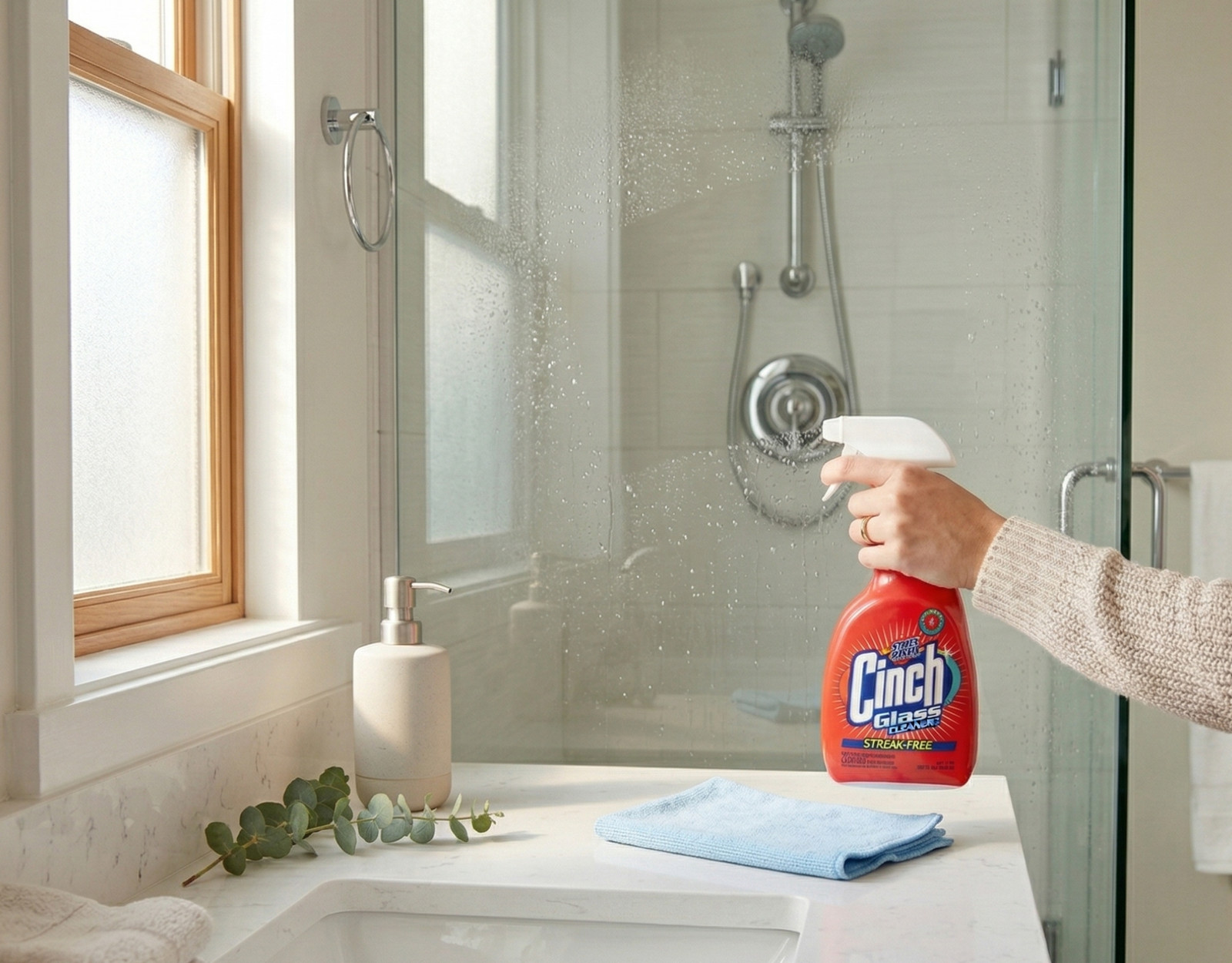 Spic and Span Cinch Glass Cleaner 32 oz Streak 4 Pack