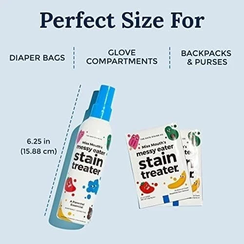 Miss Mouth’S Messy Eater Stain Treater Spray – 4Oz 2 Pack Stain Remover – Newbor
