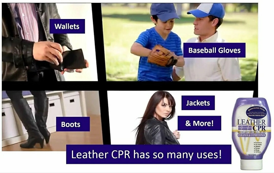 LEATHER CPR CLEANER CONDITIONER 18 OZ RESTORES FURNITURE PURSE JACKETS CAR SEATS