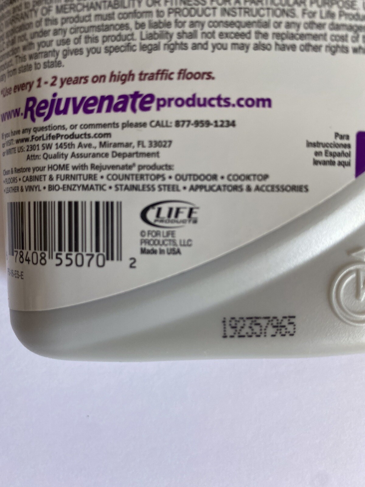 Rejuvenate Satin Matte wood floor professional restorer 16 oz. New, made in USA