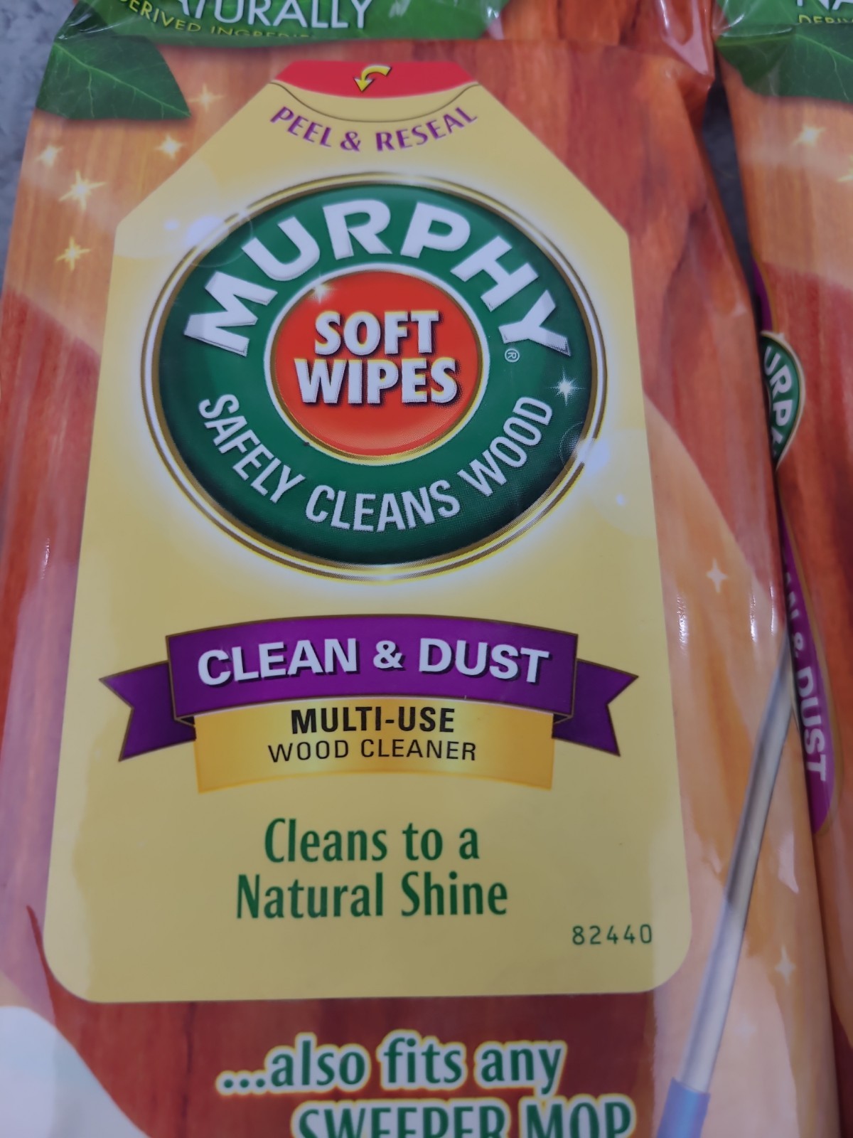 3x Murphy Soft Wipes Clean & Dust Multi-Use Wood Cleaner NEW 18 Large Wipes