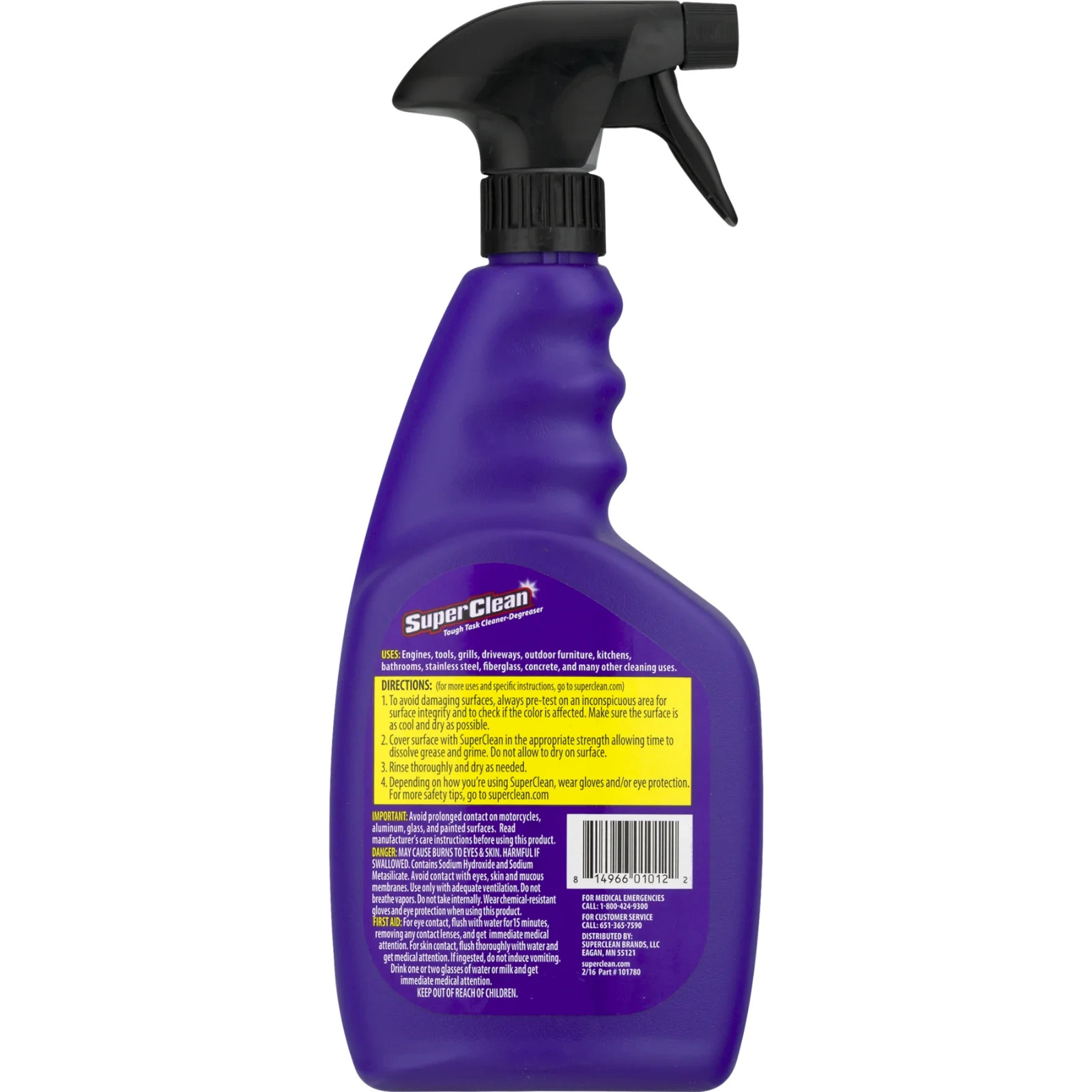 Superclean 101780 Superclean Cleaner/Degreaser, 32 Oz Spray Bottle, Ready To