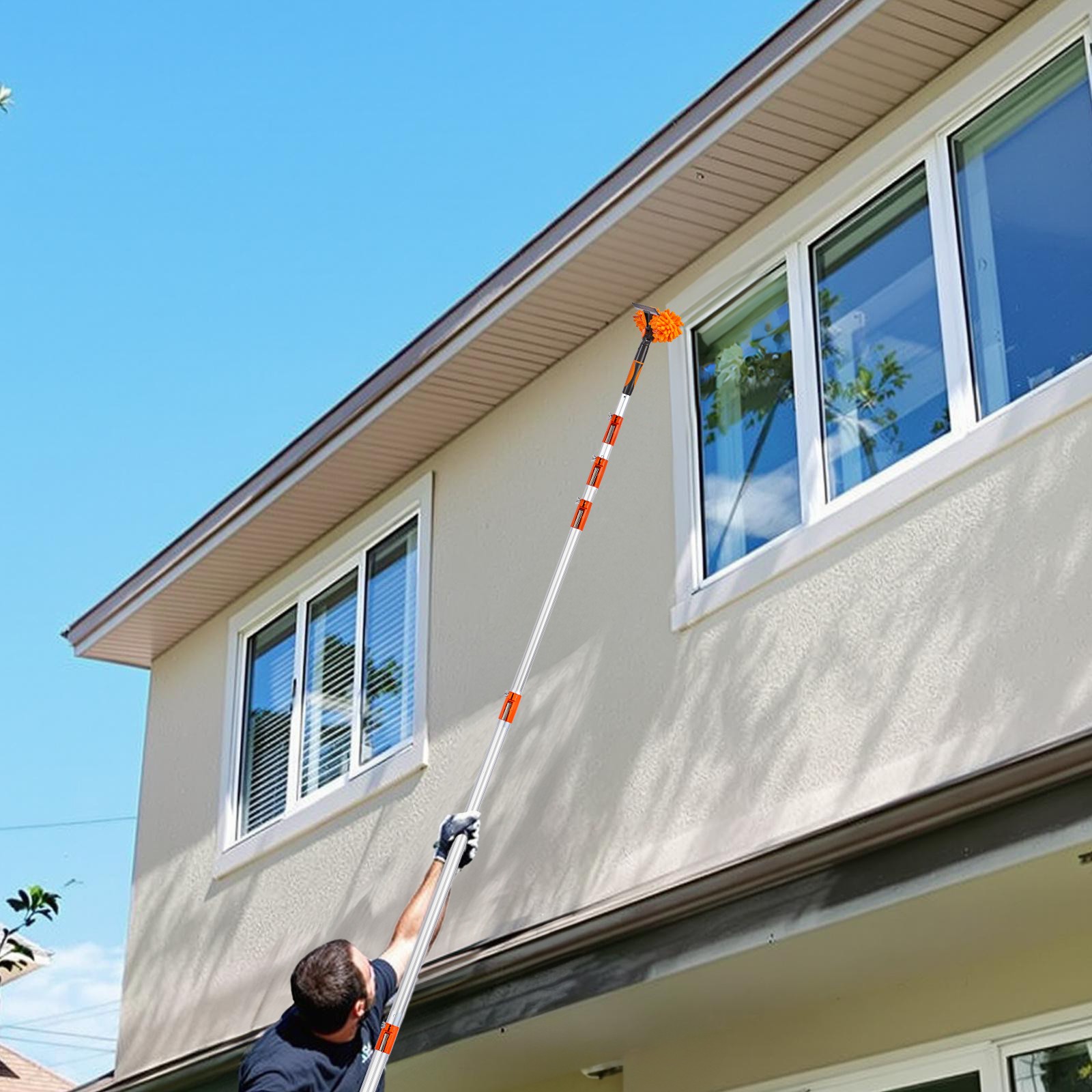 Duster Kit with 4-12 ft Extension Pole,Window Cleaning Kit for Home Cleaning