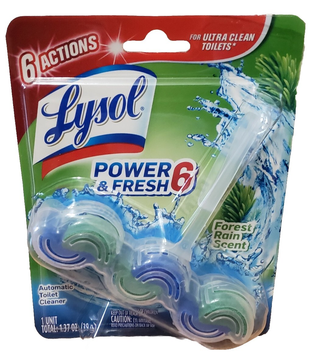 Lysol Power & Fresh 6 Actions Automatic Toilet Cleaner Forest Rain Scent RARE
