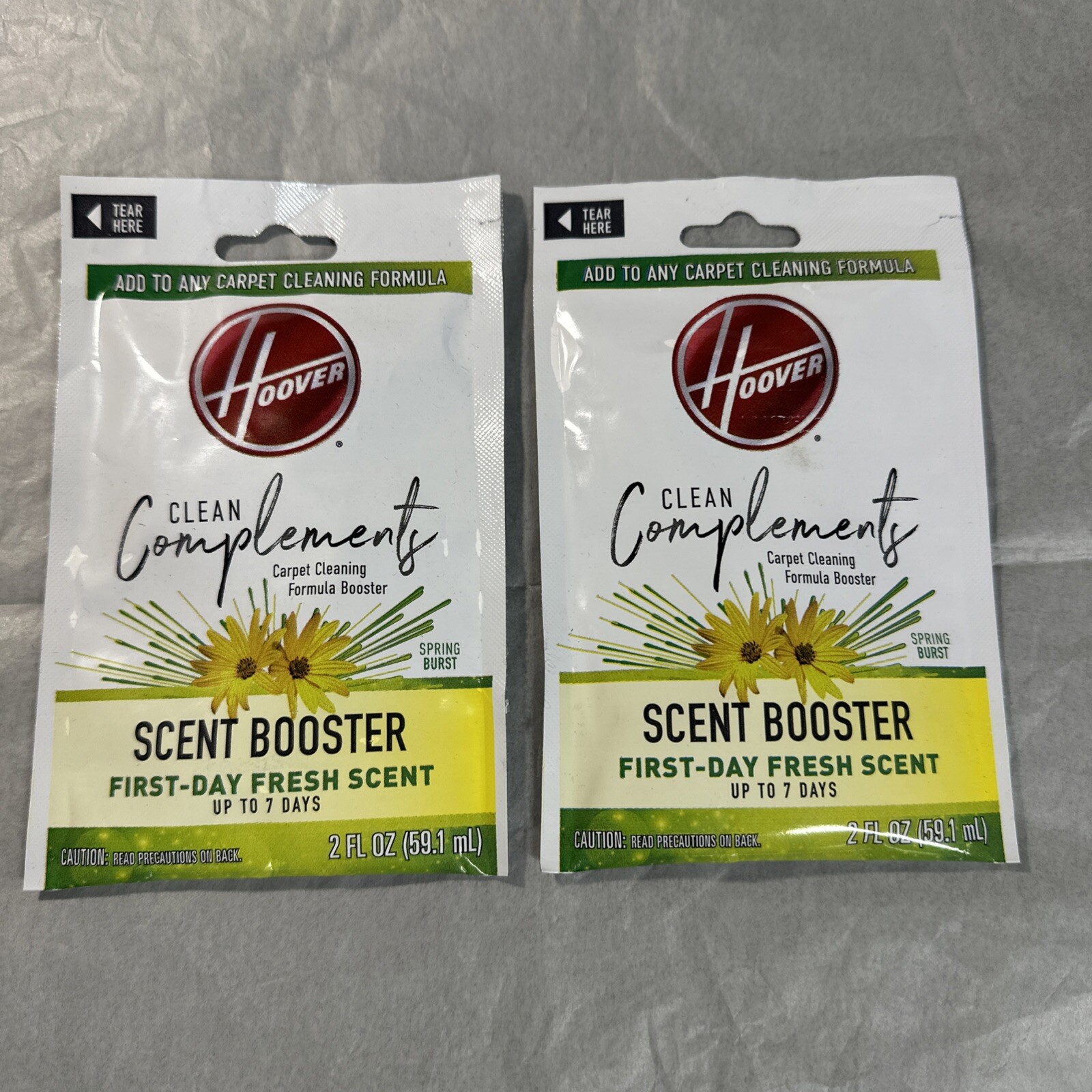 Hoover Carpet Cleaner Formula Cleaning Booster Spring Burst Pack 2oz Lot of 2
