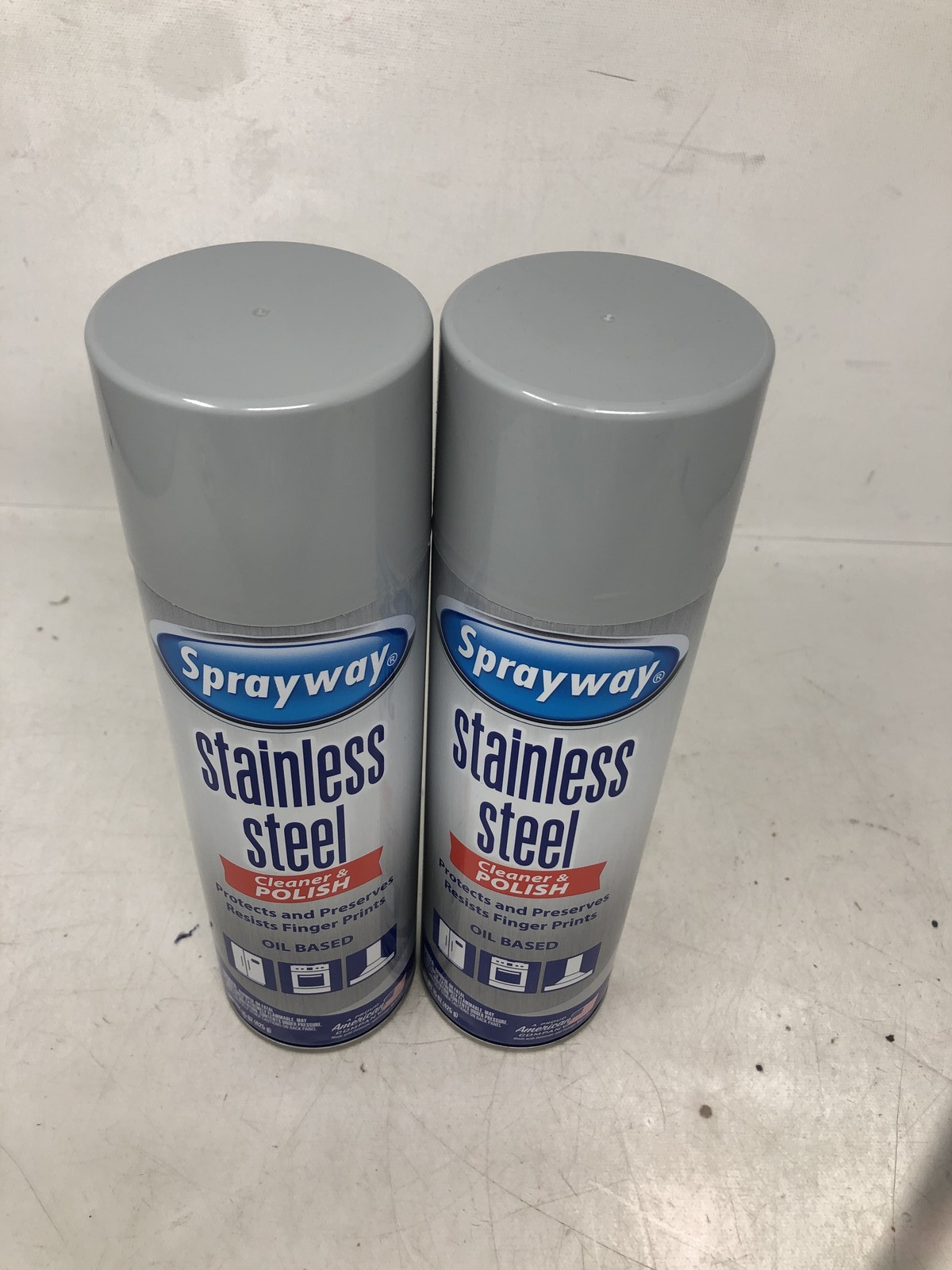 Sprayway Oil-based Stainless Steel Cleaner and Polish,Qty:2