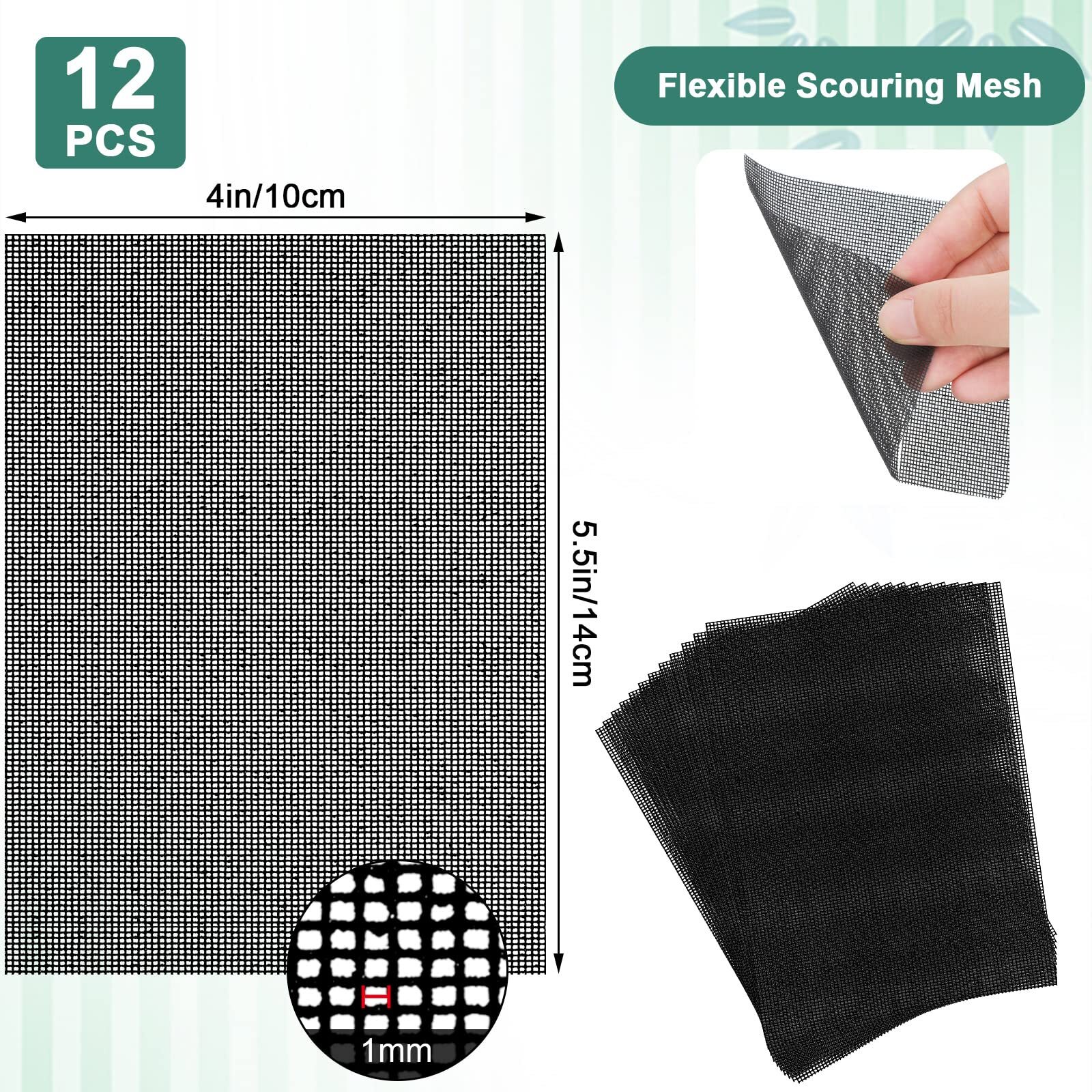 Flexible Scrubbing Screen For Household Cleaning Toilet Ring Remover 5.5 X 4 Inc