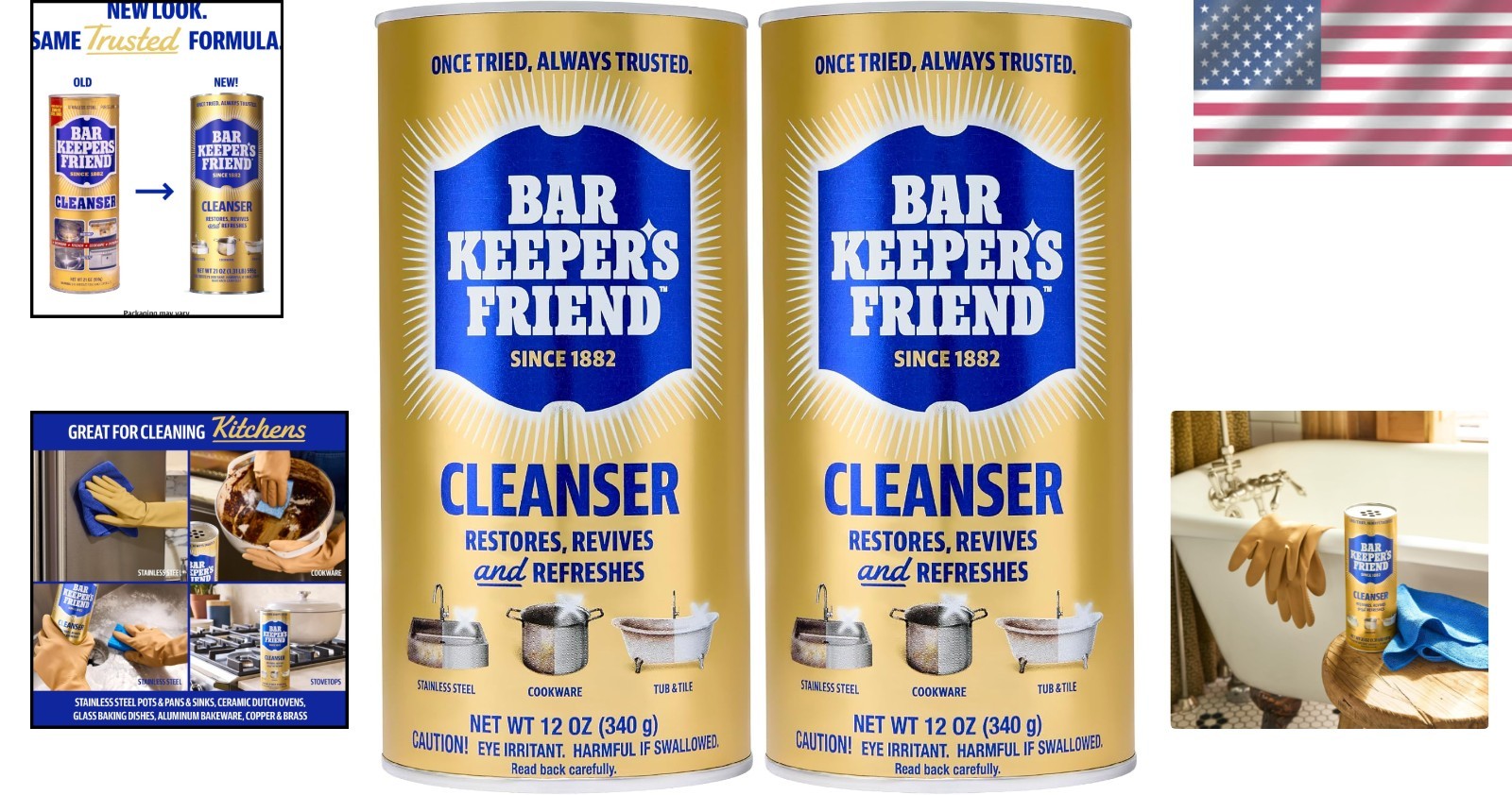 Powder Cleanser, 12 oz x 2, Multipurpose Cleaner, Degreaser & Remover for Bur…