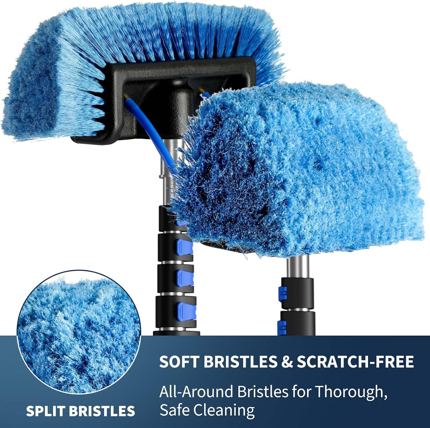 Soft Bristles Solar Panel Cleaning Brush, 20 FT Solar Panel Cleaner Kit, Includi