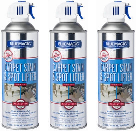 Blue Magic 22 oz Aerosol Carpet Stain & Spot Lifter Spray – Quantity 3
