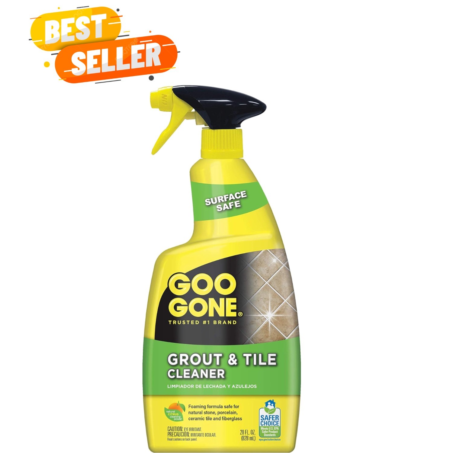 28 Oz Professional Grout & Tile Cleaner – Citrus Stain Remover for All Surfaces