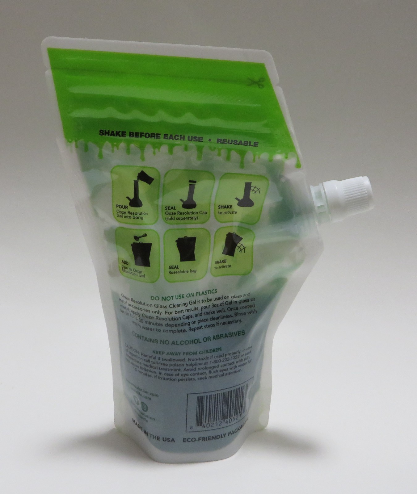 Ooze Resolution Gel Glass Cleaner – Reusable Glass Cleaner-non toxic- 240ML/pack