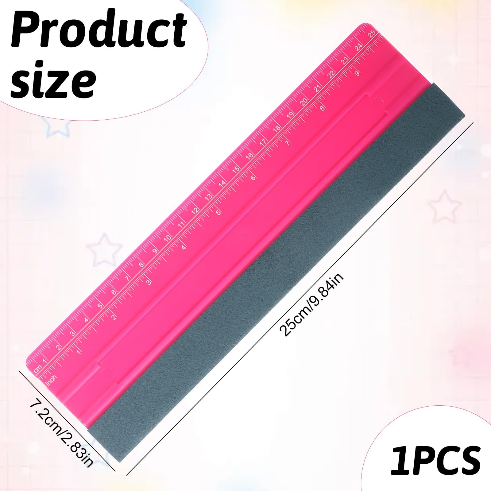 Professional Squeegee for Vinyl, 10 Inch Vinyl Squeegee Tool with Ruler for W…