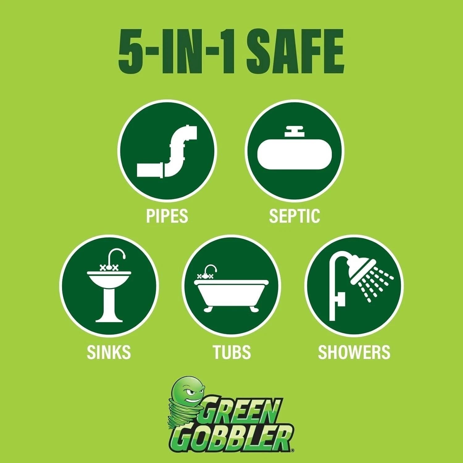 Green Gobbler Ultra Concentrated Drain Clog Remover & Cleaner | 2 Pack