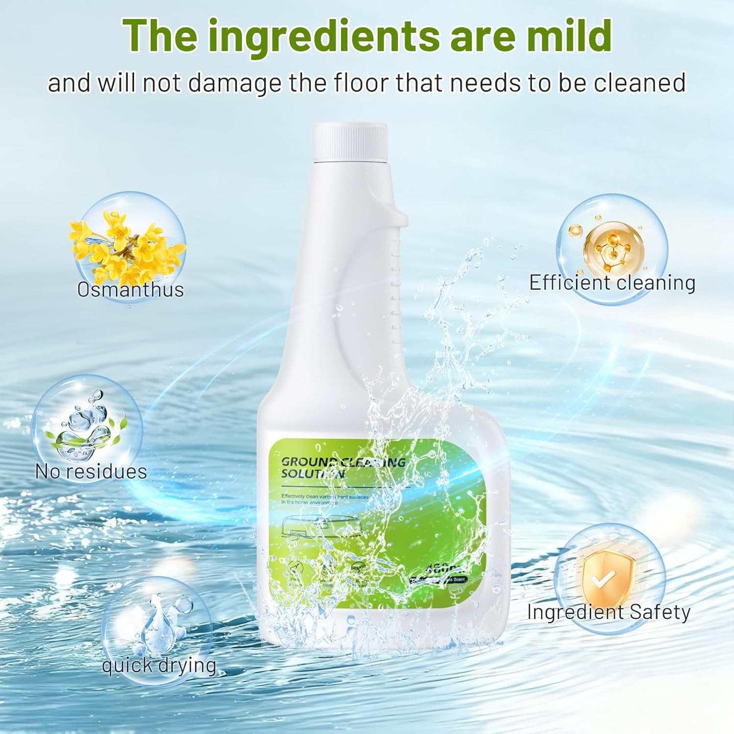 Floor Cleaning Solution Dilution Ratio 1 200 480 ml Osmanthus Scent Compatible
