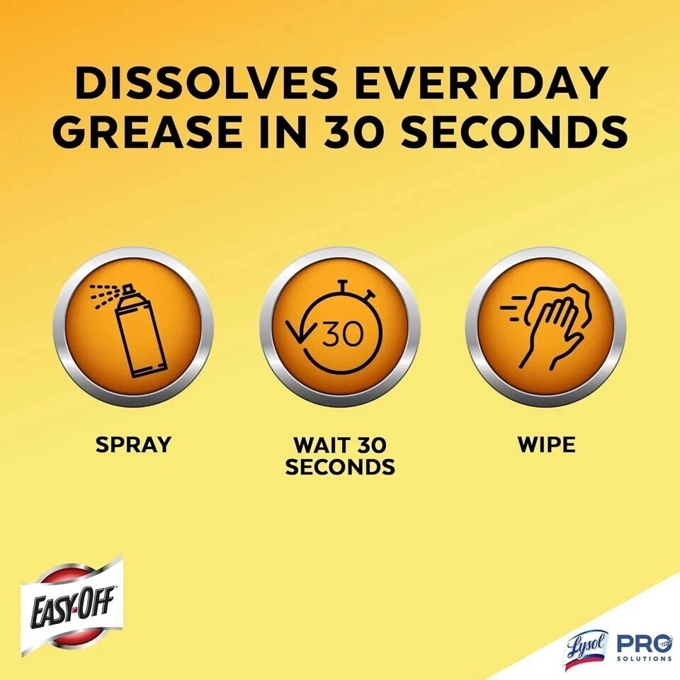 EASY-OFF “Large” 24 Oz. Professional Fume Free Oven Cleaner (2-Pack) BRAND NEW
